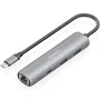 Aisens Dock USB-C a Ethernet Gigabit + Hub 1xUSB-C y 2xUSB-A, Gris